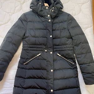 Hunter green down Zara coat